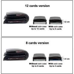 ZNAP Geldbörse Glattleder Schwarz Für 12 Karten -Praktische Taschen Angebote Store compressed 12erund8ervglblack 1500x15005