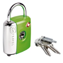 GO TRAVEL Dual Combi/Key Lock - Kofferschloss Mit Schlüssel Und Zahlencode Gün