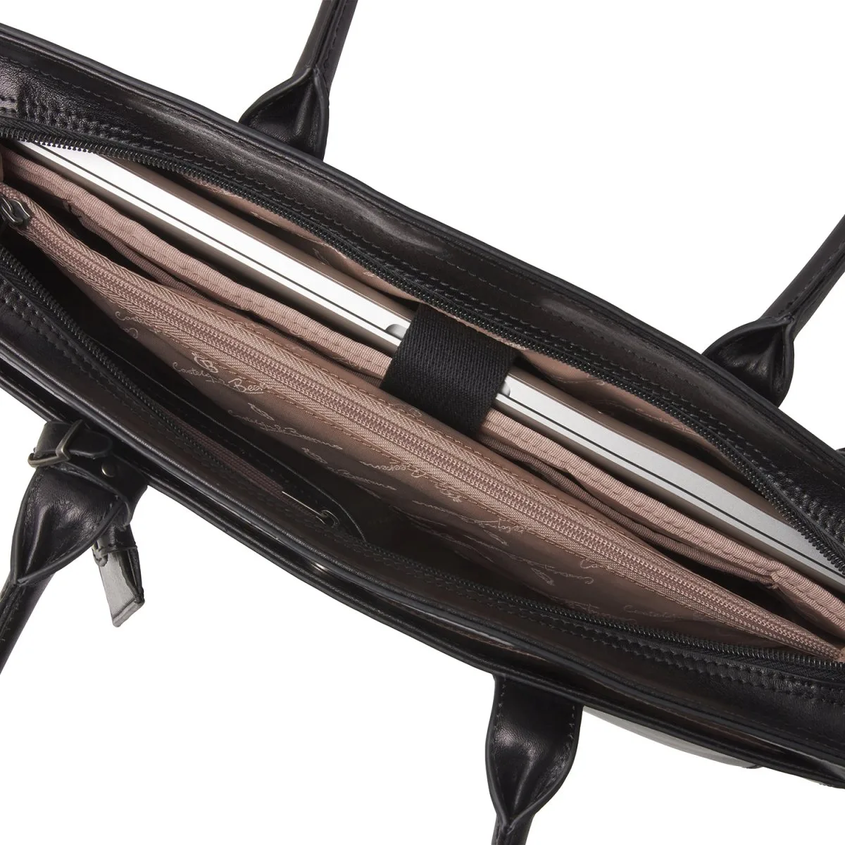 Ellen Laptop Schultertasche 15,6" RFID Schwarz 2 Ellen Laptop Schultertasche 15,6" RFID Schwarz – Bild 2