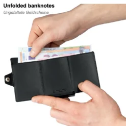 ZNAP Geldbörse Glattleder Schwarz Für 12 Karten -Praktische Taschen Angebote Store compressed 651403 2