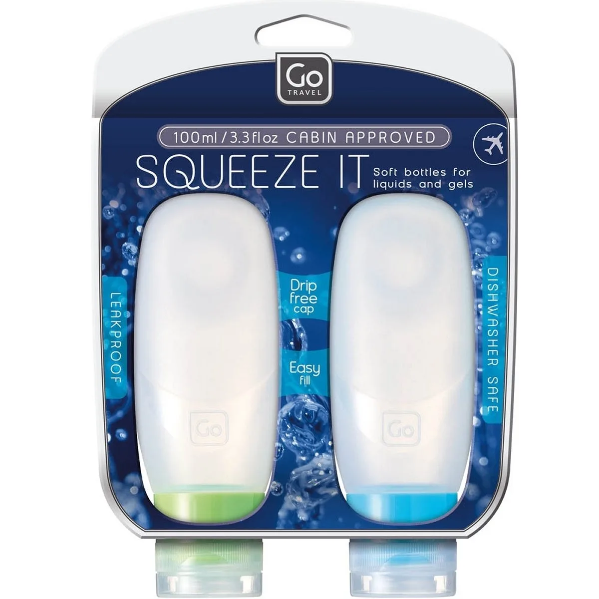 GO TRAVEL Squeezy Bottles - Silikon-Flaschen Set Mit Saugnapf 100 Ml 1 GO TRAVEL Squeezy Bottles - Silikon-Flaschen Set Mit Saugnapf 100 Ml