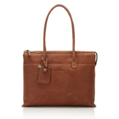 Carisma Laptop Schultertasche 15,6" RFID Cognac