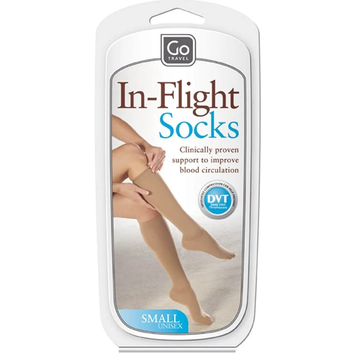 GO TRAVEL Flight Socks - Kompressionsstrümpfe S - BEIGE 1 GO TRAVEL Flight Socks - Kompressionsstrümpfe S - BEIGE