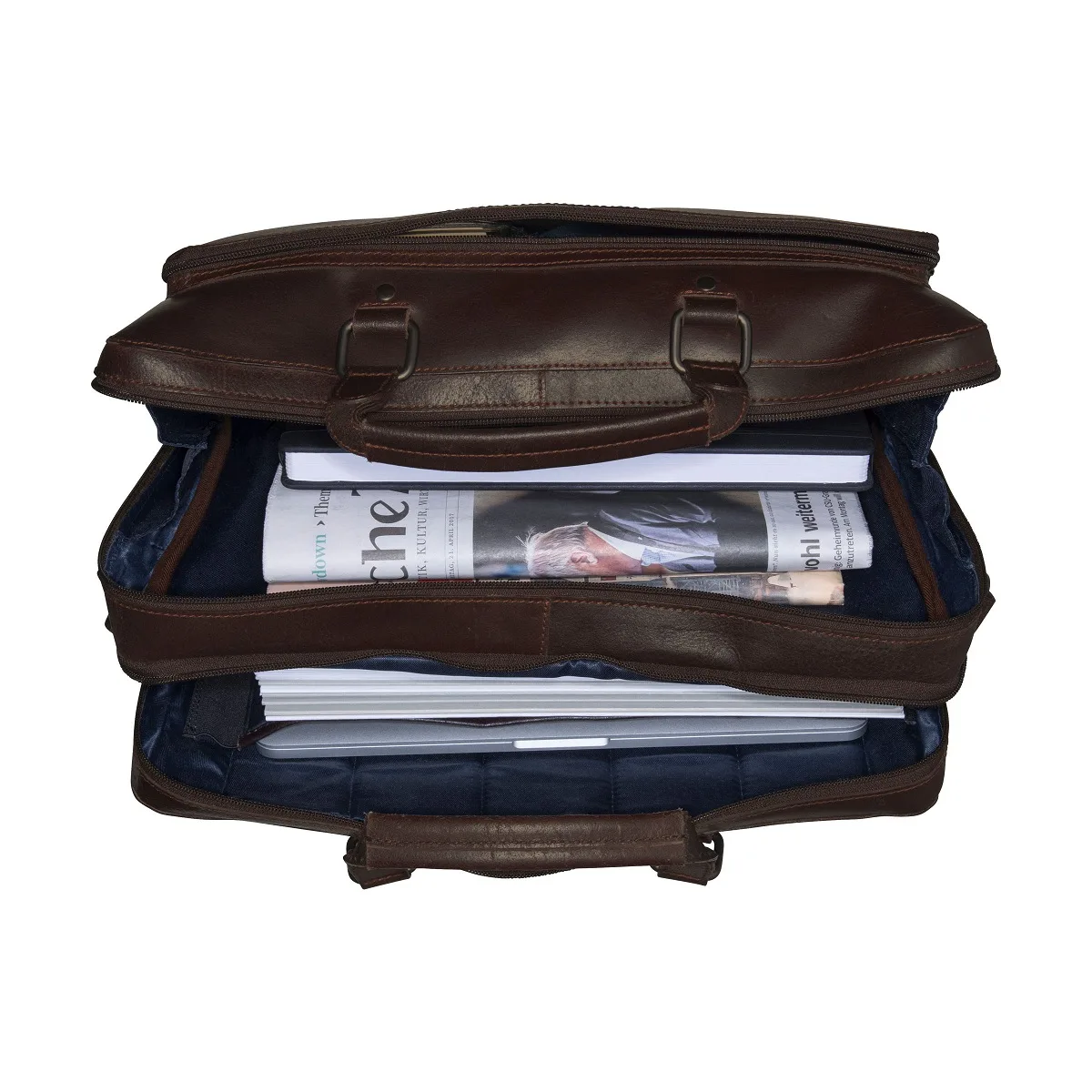 Leonhard Heyden Dakota - RV-Aktenmappe Braun, 2 Fächer 2 Leonhard Heyden Dakota - RV-Aktenmappe Braun, 2 Fächer – Bild 2