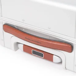 Piquadro Ultra Slim Grosser Koffer Grau/Leder -Praktische Taschen Angebote Store compressed BV4425ALU GRCU DETT4