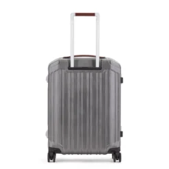 Piquadro PQ-Light - Ultra Slim Handgepäck Hartschalentrolley Schwarz/Leder -Praktische Taschen Angebote Store compressed BV4425PQLM NCU 4 DETT01