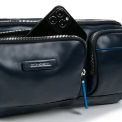 Piquadro Blue Square - Gürteltasche Mit RFID-Blocker Blau -Praktische Taschen Angebote Store compressed CA5576B2VR BLU DET2