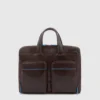 Piquadro B2 Revamp - Schmale Laptoptasche 14" Mit IPad-Halter In Mahagoni