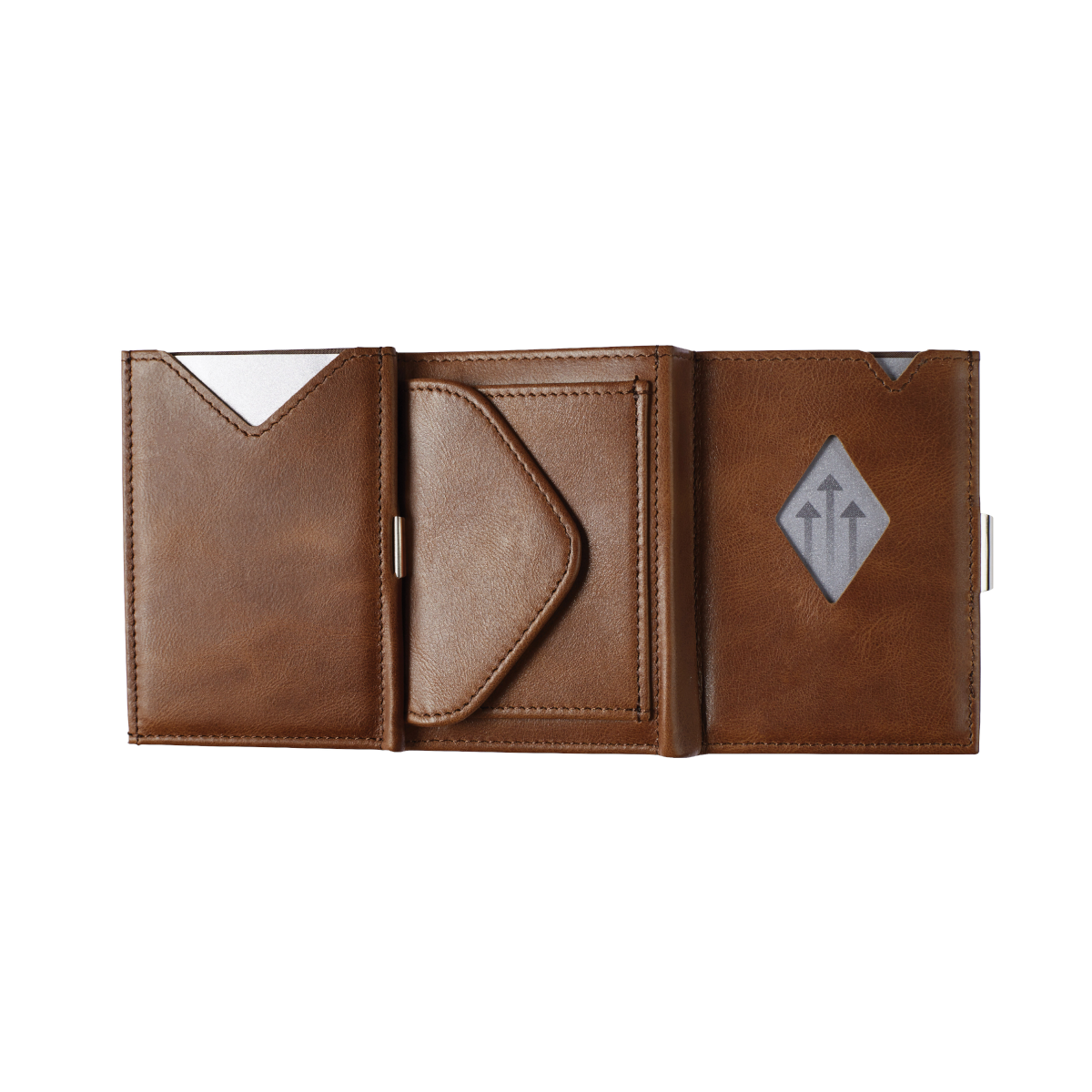 Exentri Multiwallet Leder Haselnuss Für 5-10 Karten 4 Exentri Multiwallet Leder Haselnuss Für 5-10 Karten – Bild 4