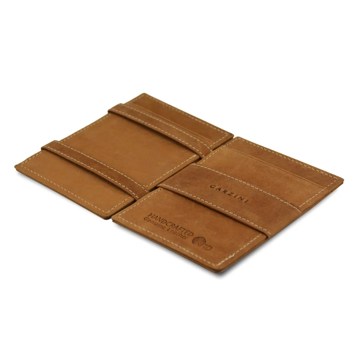 Essenziale - Magic Portemonnaie In Kamelbraun Aus Vintage Leder 2 Essenziale - Magic Portemonnaie In Kamelbraun Aus Vintage Leder – Bild 2