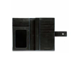 Piquadro Blue Square - Damengeldbörse Mit Münzfach In Schwarz