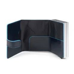 Piquadro Blue Square - Doppeltes Kreditkartenetui Mit Schiebesystem In Blau -Praktische Taschen Angebote Store compressed PP5472B2R BLU2 DETT2