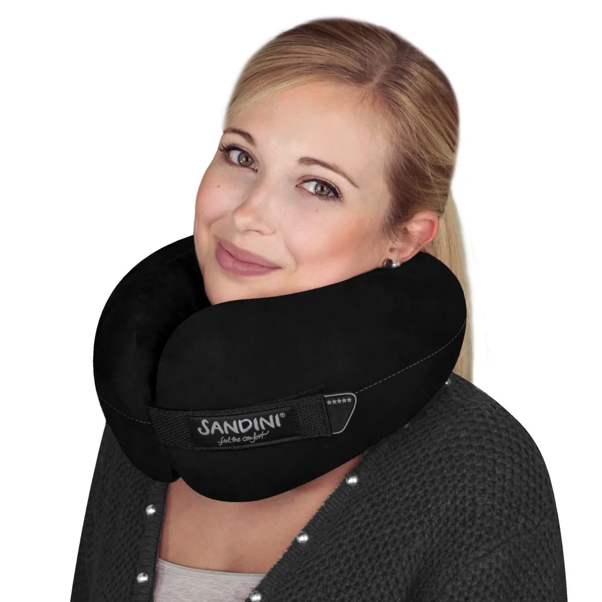 TravelFix Regular Nackenkissen Mikrofaser Schwarz 2 TravelFix Regular Nackenkissen Mikrofaser Schwarz – Bild 2