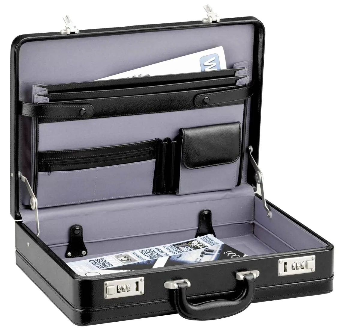 Tradition Business, Aktenkoffer Aus Leder In Schwarz 2 Tradition Business, Aktenkoffer Aus Leder In Schwarz – Bild 2