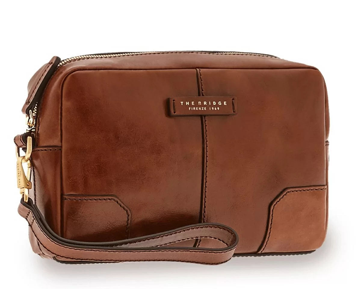 The Bridge Vespucci - Herren Clutch In Braun 1 The Bridge Vespucci - Herren Clutch In Braun