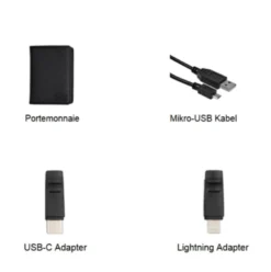 Powerbank Portemonnaie In Kaiserschwarz -Praktische Taschen Angebote Store compressed articleImages2 v e verpackungsinhalt