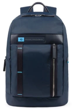 Piquadro Laptoprucksack Aus Rezykliertem Nylon In Schwarz
