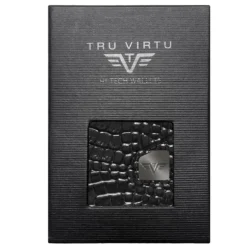 Doubelwallet Click & Slide Croco Black/Black -Praktische Taschen Angebote Store compressed croco