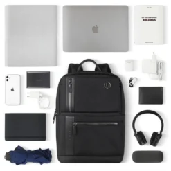 Bugatti Nero Rucksack M Schwarz -Praktische Taschen Angebote Store compressed flatlay4