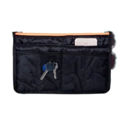 Bag In Bag - Black Neon Orange Zipper Grösse M 11 Bag In Bag - Black Neon Orange Zipper Grösse M -Praktische Taschen Angebote Store compressed periea chelsy handbag organiser black with neon orange zip large jnb18blnor xl 5