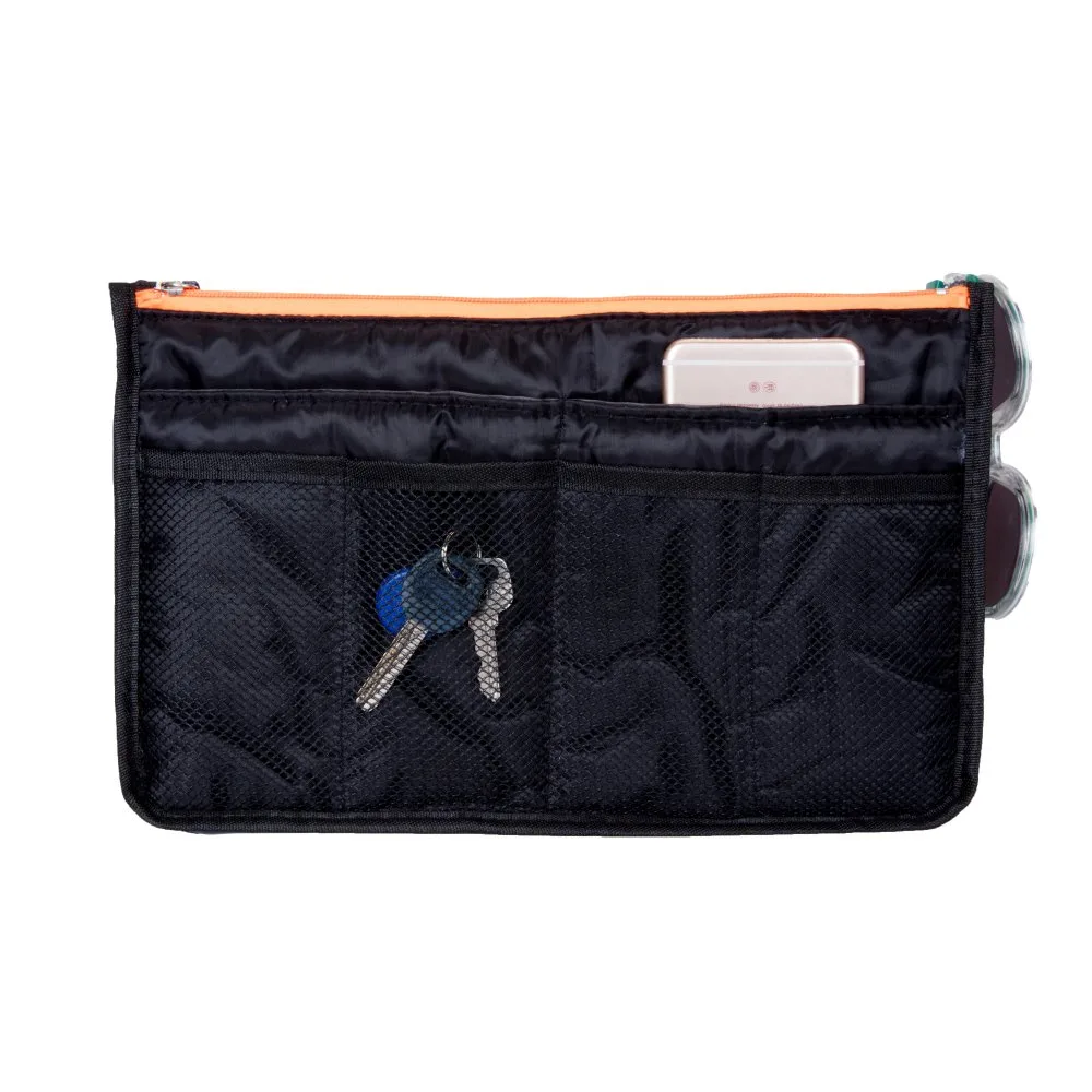 Bag In Bag - Black Neon Orange Zipper Grösse M 6 Bag In Bag - Black Neon Orange Zipper Grösse M – Bild 6