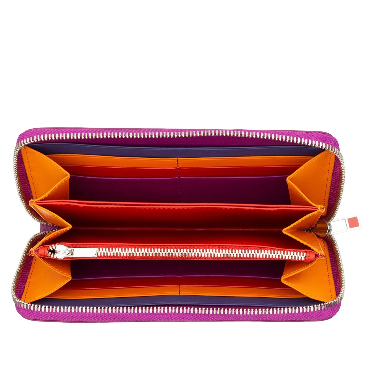 Mauritius - Mehrfarbige Brieftasche Quer Fuchsia 2 Mauritius - Mehrfarbige Brieftasche Quer Fuchsia – Bild 2